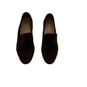 New Vainer Studio Women’s Dark Brown Suede Slip-On Loafers Size 5